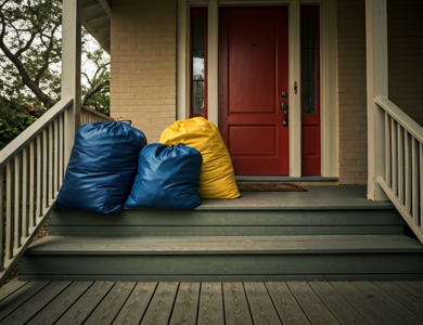 Laundry Bags Blue And Yellow